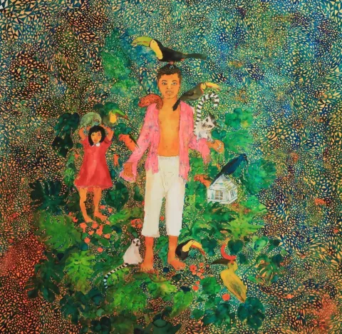 PINAR TINÇ — “Küçük kral”, 2020 "Küçük kral" eseri PINAR TINÇ tarafından 2020 yılında 165x150 cm ölçülerinde Kağıt üzeri çini mürekkebi tekniği ile yapılmıştır.