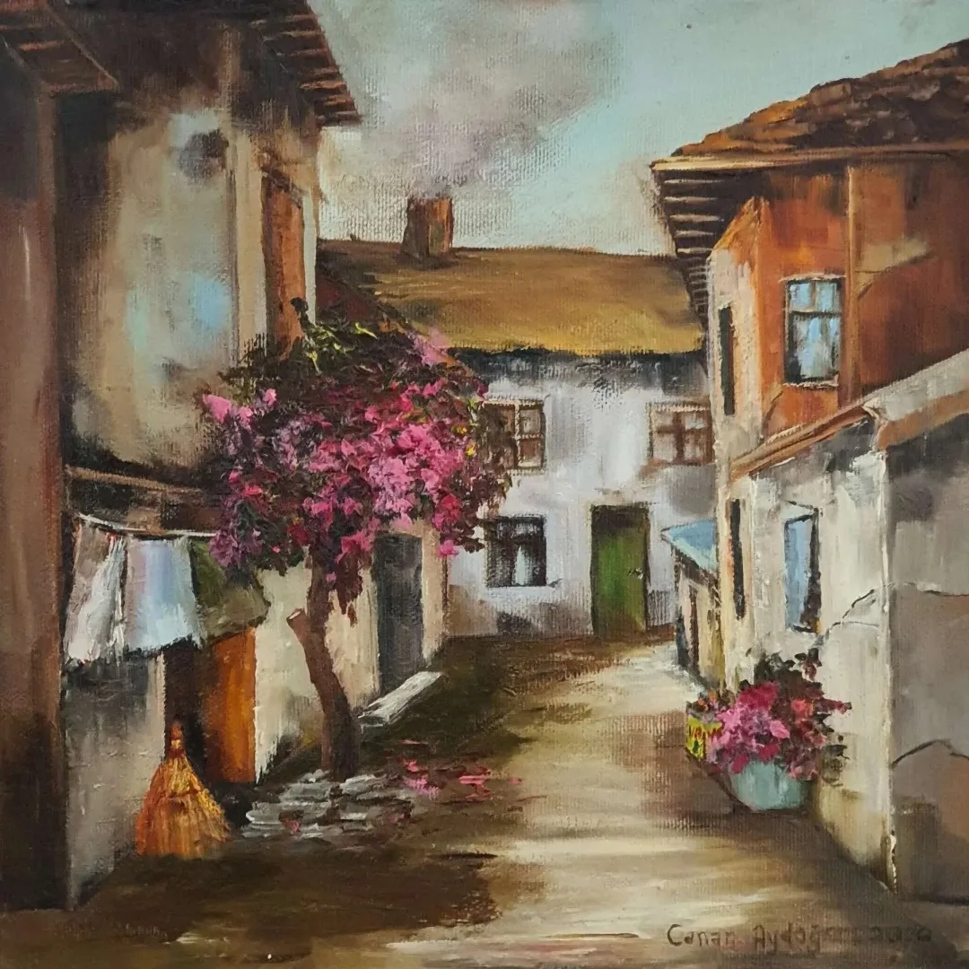 "İsimsiz" eseri CANAN AYDOĞMUŞ tarafından 2020 yılında 25x25 cm ölçülerinde Tuval üzeri yağlı boya tekniği ile yapılmıştır.