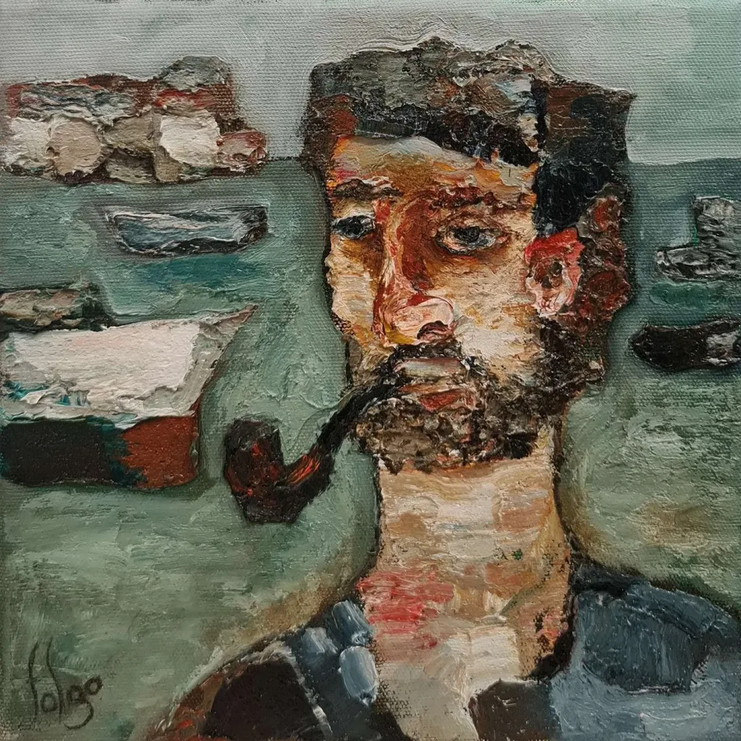 Bu eser MURAT TOLGA tarafından 2020 yılında 25x25 cm ölçülerinde Tuval üzeri yağlı boya tekniği ile yapılmıştır.