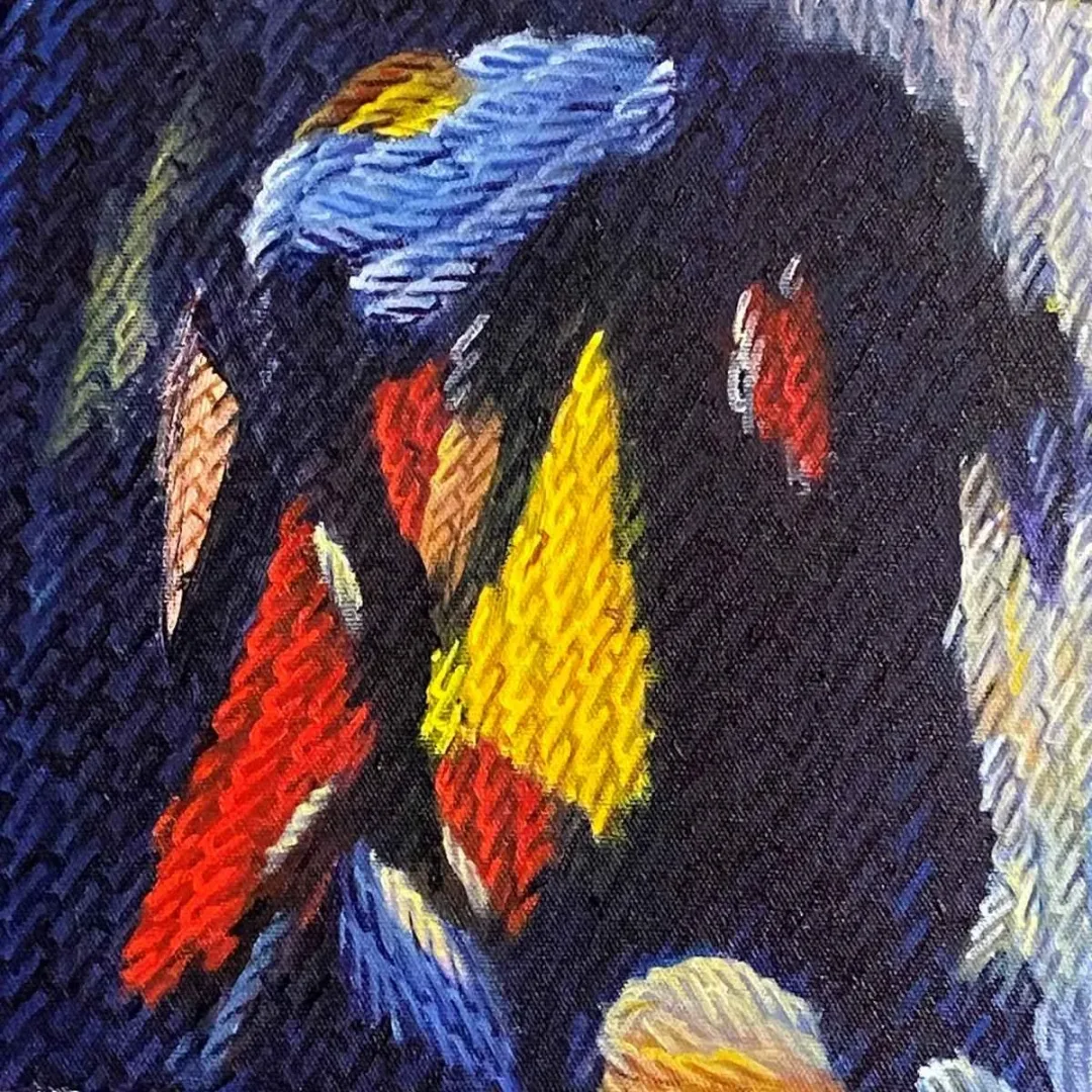 yakınlaştır "Sesler ve İzler" eseri AHMET YEŞİL tarafından 25x25 cm ölçülerinde Tuval üzeri yağlı boya tekniği ile yapılmıştır.