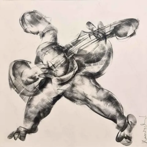 Bu eser ALİ HERİSCHİ tarafından 2020 yılında 25x25 cm ölçülerinde Kağıt üzeri karışık teknik tekniği ile yapılmıştır.