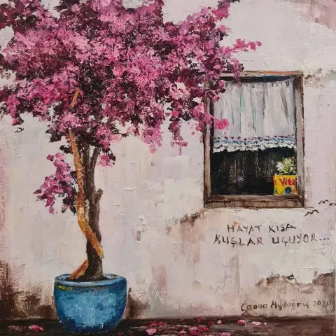 CANAN AYDOĞMUŞ — 2020 Bu eser CANAN AYDOĞMUŞ tarafından 2020 yılında 25x25 cm ölçülerinde Tuval üzeri yağlı boya tekniği ile yapılmıştır.