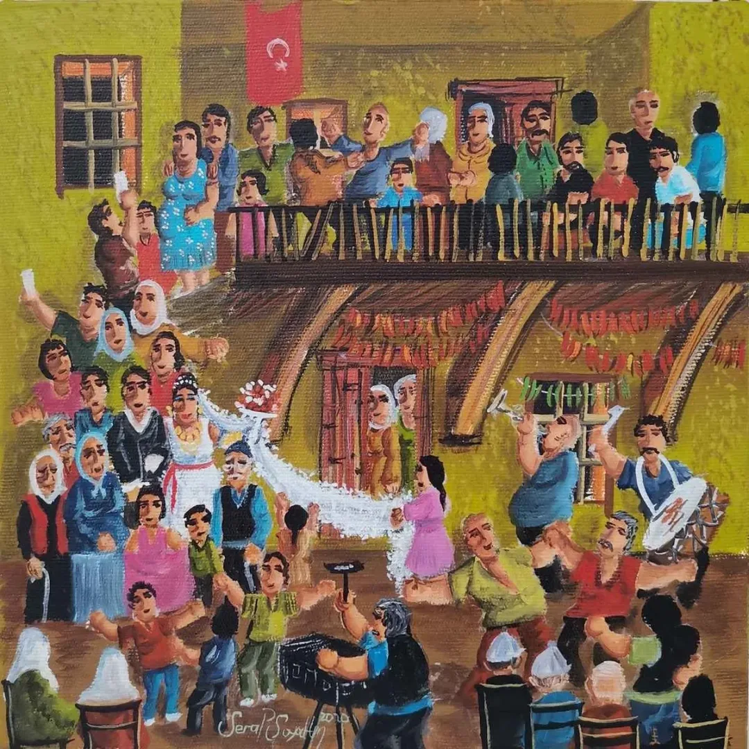yakınlaştır "İsimsiz" eseri SERAP SOYALTIN tarafından 2020 yılında 25x25 cm ölçülerinde Tuval üzeri yağlı boya tekniği ile yapılmıştır.