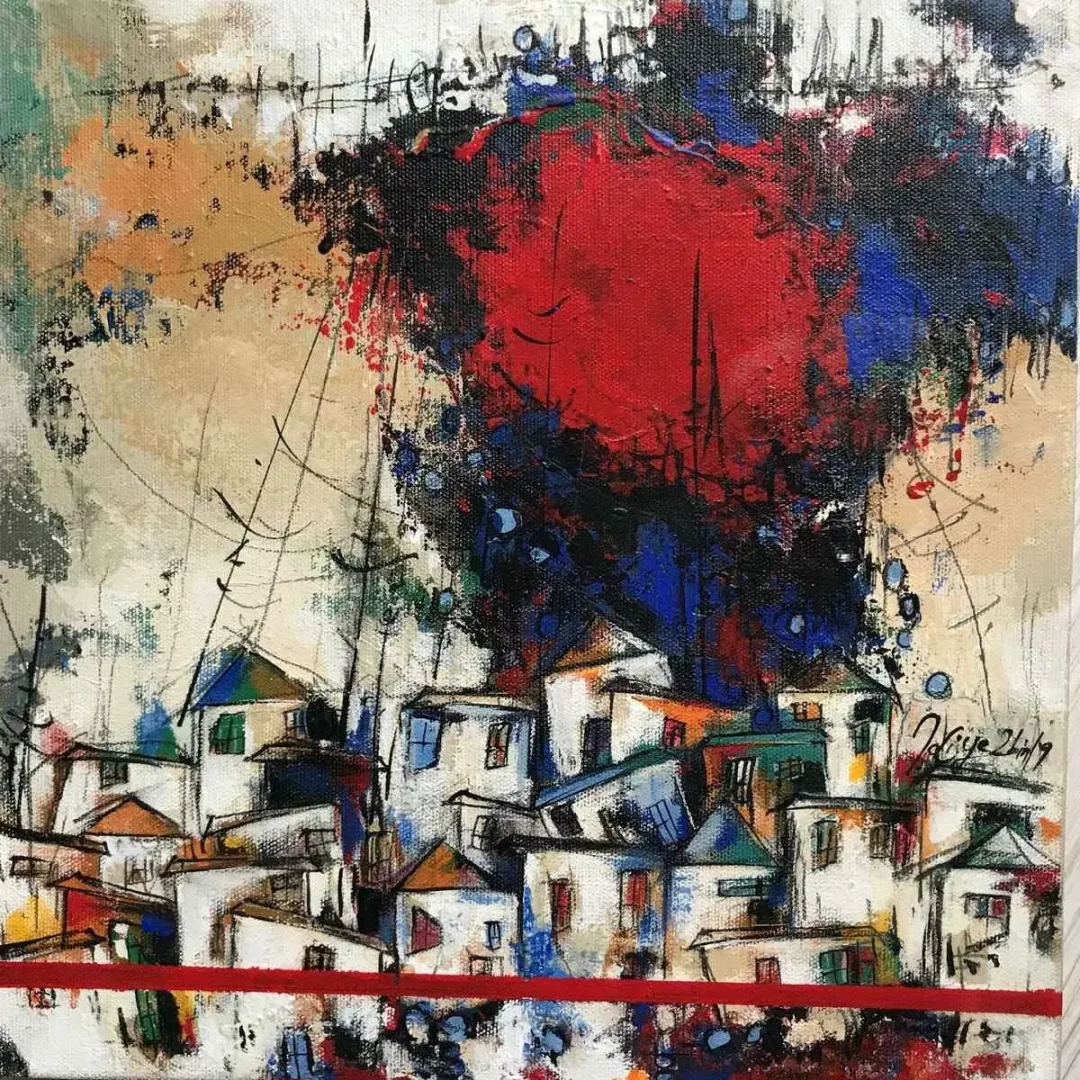 Bu eser NACİYE BOZDOĞAN AKBAŞ tarafından 25x25 cm ölçülerinde Tuval üzeri yağlı boya tekniği ile yapılmıştır.