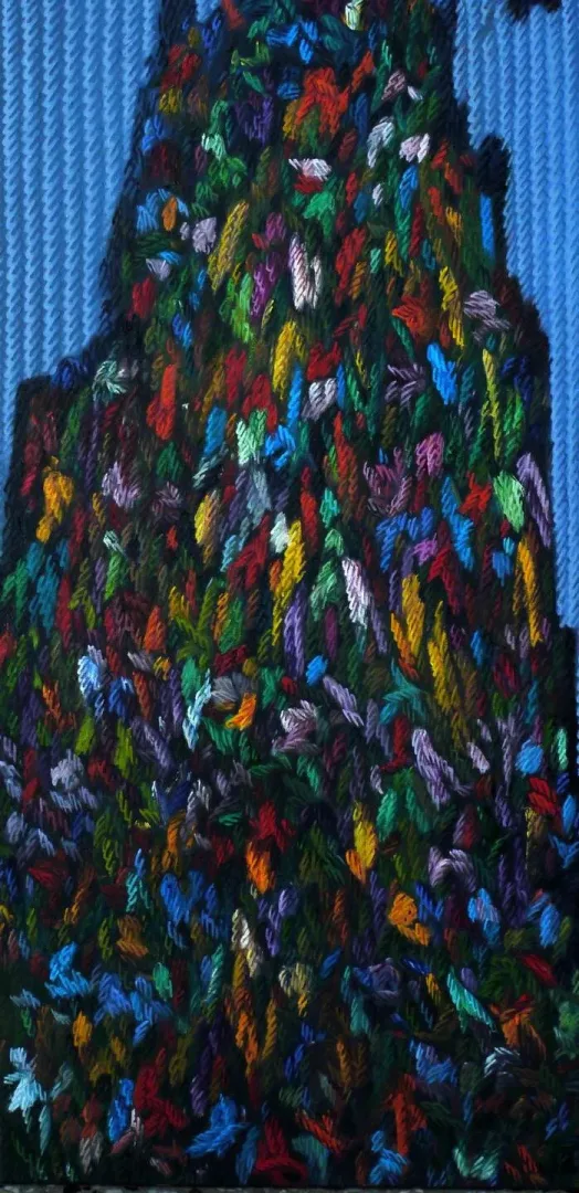 AHMET YEŞİL — “Sağanak”, 2021 "Sağanak" eseri AHMET YEŞİL tarafından 2021 yılında 120x60 cm ölçülerinde Tuval üzeri yağlı boya tekniği ile yapılmıştır.
