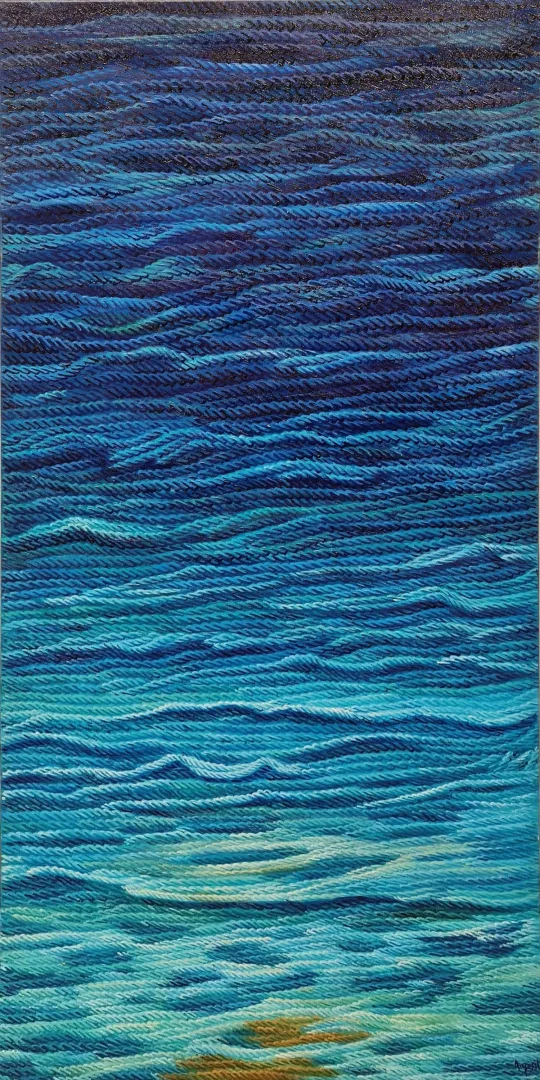"mavi ve Sonsuz" eseri AHMET YEŞİL tarafından 2017 yılında 130x65 cm ölçülerinde Tuval üzeri yağlı boya tekniği ile yapılmıştır.