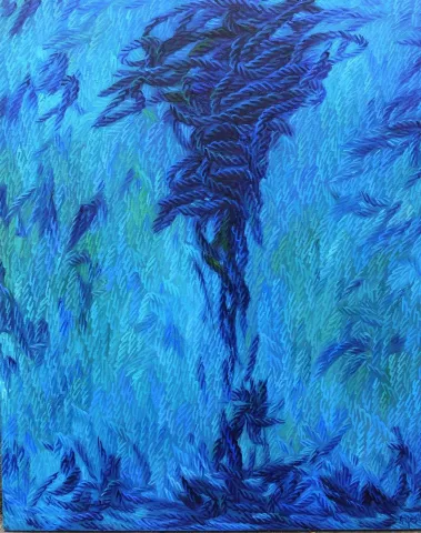 "Yön(ne)" eseri AHMET YEŞİL tarafından 2020 yılında 80x65 cm ölçülerinde Tuval üzeri yağlı boya tekniği ile yapılmıştır.