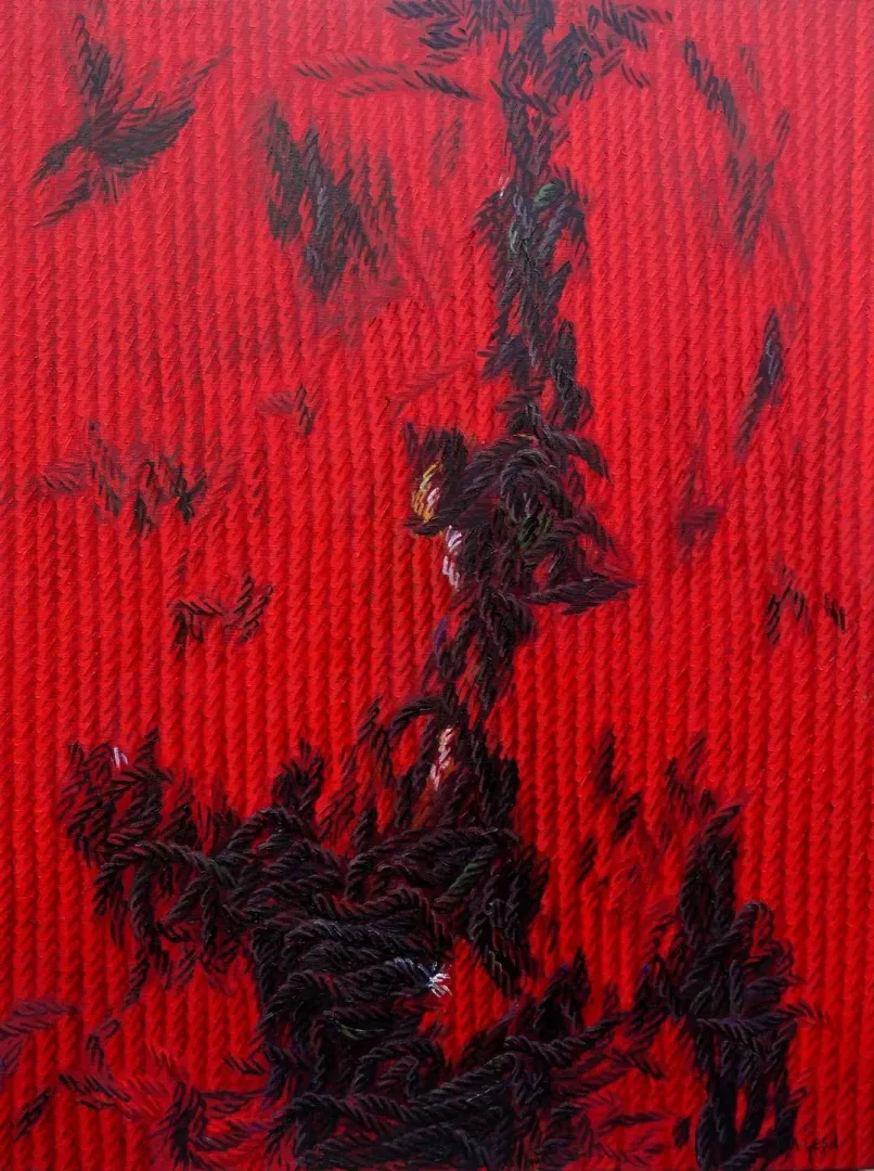 yakınlaştır "Sesler ve İzler" eseri AHMET YEŞİL tarafından 2020 yılında 85x65 cm ölçülerinde Tuval üzeri yağlı boya tekniği ile yapılmıştır.