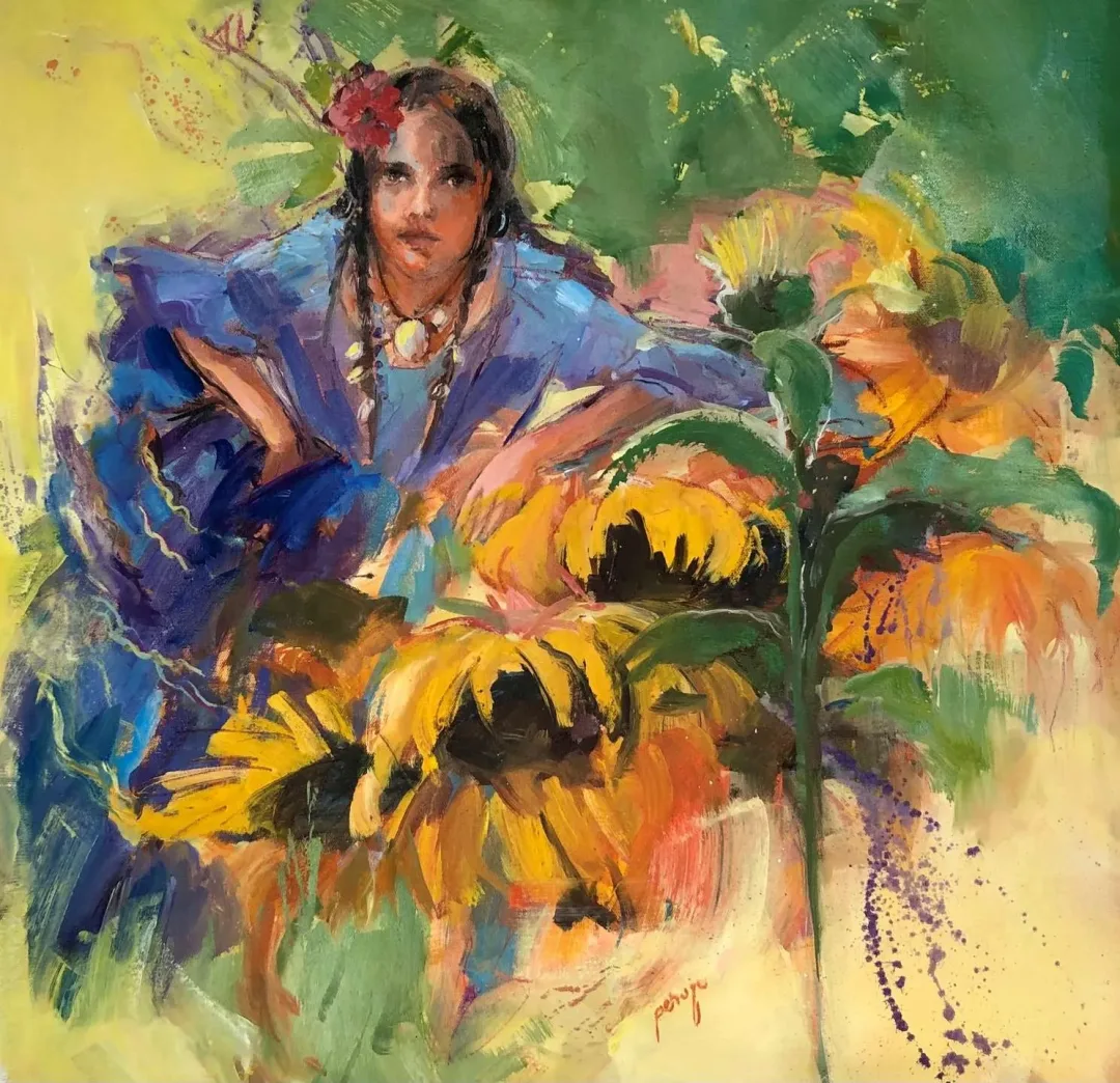 PERUZE HAMURCU — “Seni Hissediyorum”, 2021 "Seni Hissediyorum" eseri PERUZE HAMURCU tarafından 2021 yılında 60x60 cm ölçülerinde Tuval üzeri yağlı boya tekniği ile yapılmıştır.