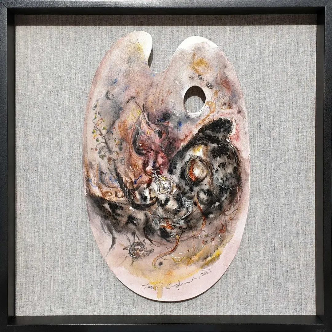 HALİL COŞKUN — “isimsiz”, 2019 "isimsiz" eseri HALİL COŞKUN tarafından 2019 yılında 52x33 cm ölçülerinde Ahşap palet üzeri yağlı boya tekniği ile yapılmıştır.