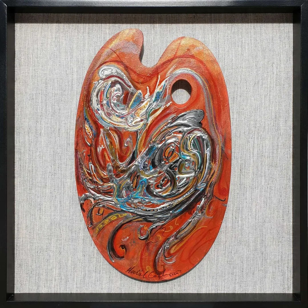 HALİL COŞKUN — “isimsiz”, 2019 "isimsiz" eseri HALİL COŞKUN tarafından 2019 yılında 52x33 cm ölçülerinde Ahşap palet üzeri yağlı boya tekniği ile yapılmıştır.