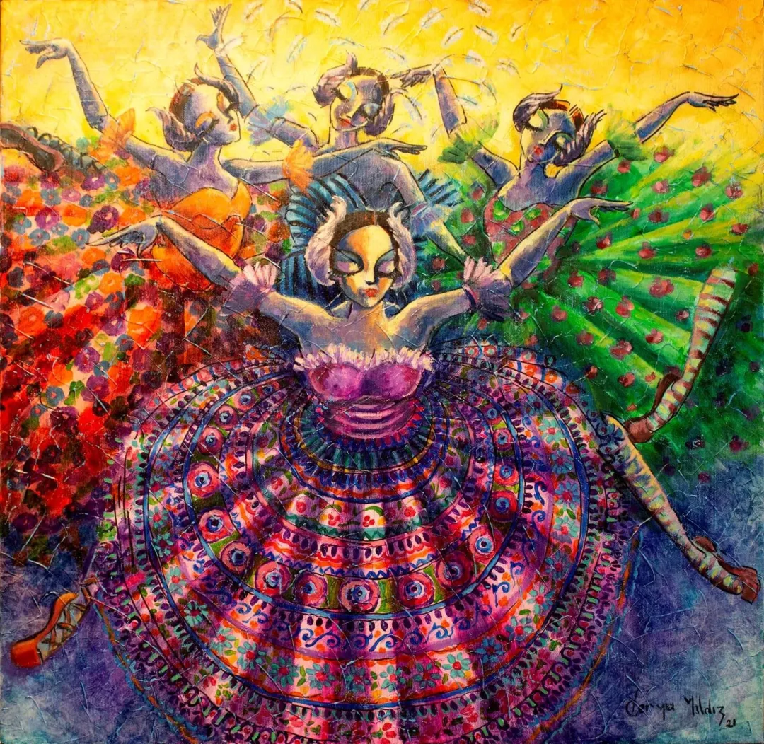 DERYA YILDIZ — “isimsiz”, 2021 "isimsiz" eseri DERYA YILDIZ tarafından 2021 yılında 60x60 cm ölçülerinde Tuval üzeri yağlı boya tekniği ile yapılmıştır.