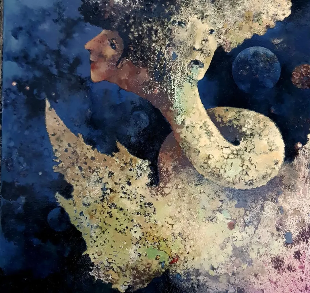 EROL PELİOĞLU — “isimsiz”, 2021 "isimsiz" eseri EROL PELİOĞLU tarafından 2021 yılında 60x60 cm ölçülerinde Tuval üzeri yağlı boya tekniği ile yapılmıştır.