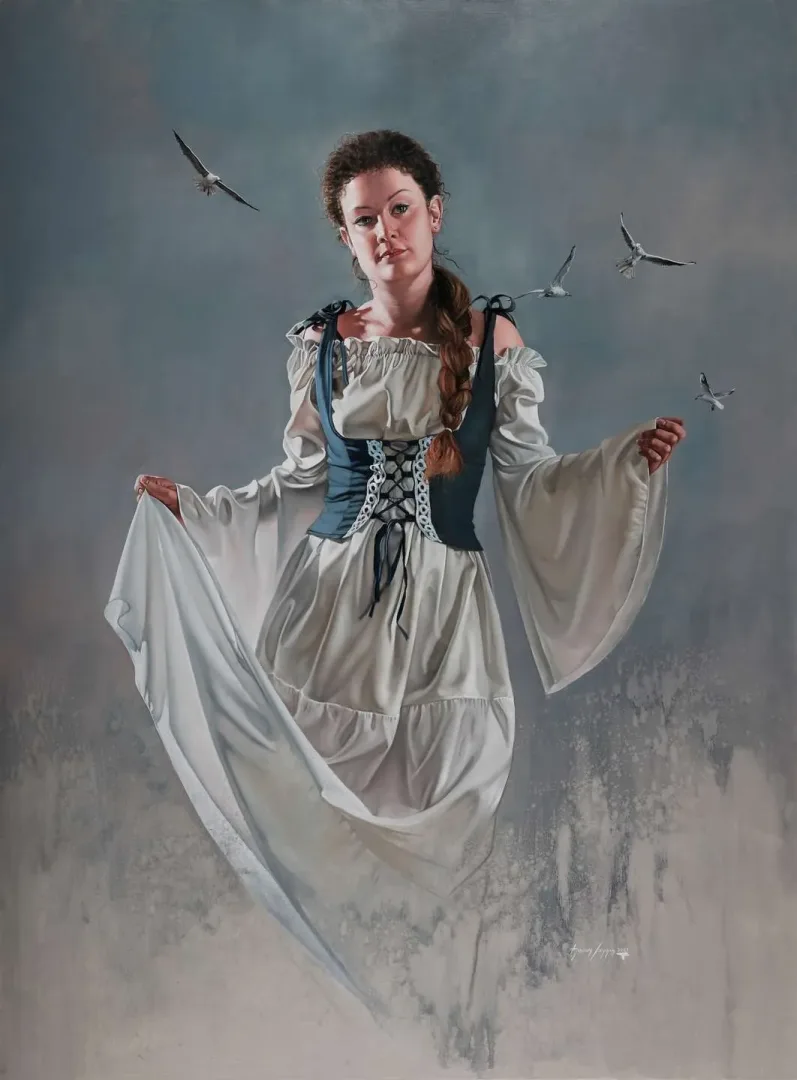 HASAN SAYGIN — “Mutluluk - Cindy”, 2021 "Mutluluk - Cindy" eseri HASAN SAYGIN tarafından 2021 yılında 130x97 cm ölçülerinde Tuval üzeri yağlı boya tekniği ile yapılmıştır.