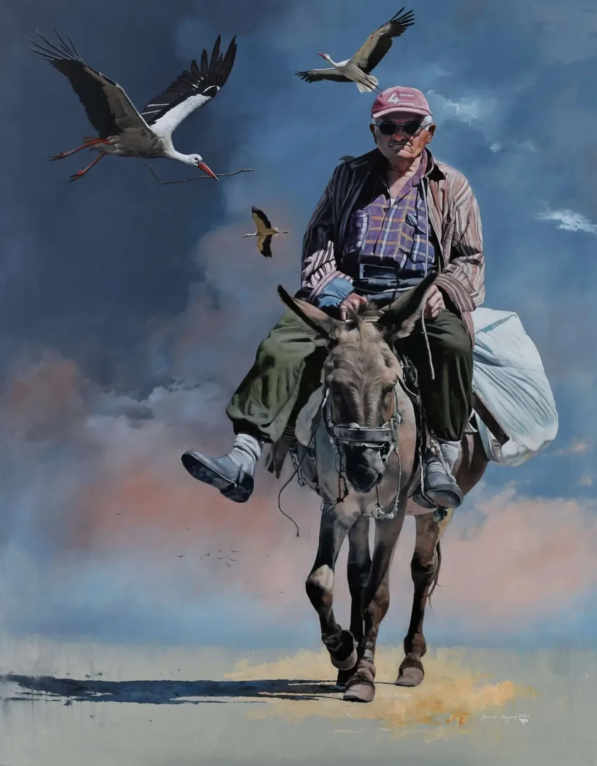 HASAN SAYGIN — “Geliş”, 2020 "Geliş" eseri HASAN SAYGIN tarafından 2020 yılında 146x114 cm ölçülerinde Tuval üzeri yağlı boya tekniği ile yapılmıştır.