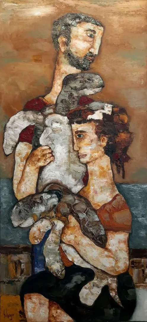 MURAT TOLGA — “isimsiz”, 2021 "isimsiz" eseri MURAT TOLGA tarafından 2021 yılında 150x70 cm ölçülerinde Tuval üzeri yağlı boya tekniği ile yapılmıştır.