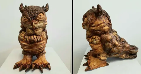 "Baykuş" eseri MURAT TOLGA tarafından 2021 yılında 29x30x19 cm ölçülerinde Kompozit+Akrililk Boyama tekniği ile yapılmıştır.