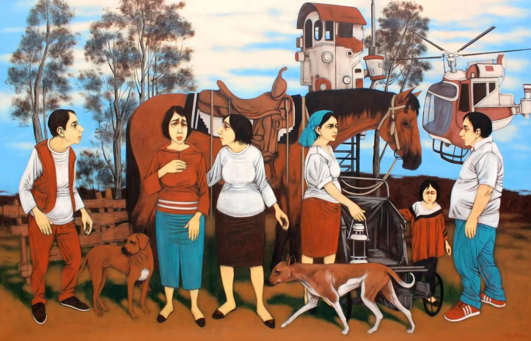 ORHAN UMUT — “isimsiz”, 2021 "isimsiz" eseri ORHAN UMUT tarafından 2021 yılında 180x280 cm ölçülerinde Tuval üzeri akrilik boya tekniği ile yapılmıştır.