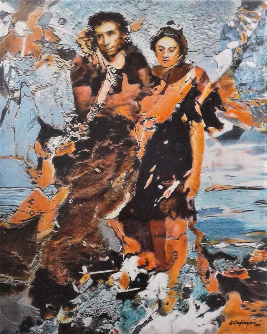 yakınlaştır "Ben Sende Tutuklu Kaldım - 1" eseri HASAN ÇAĞLAYAN tarafından 2021 yılında 100x80 cm ölçülerinde Tuval üzeri fresco tekniği ile yapılmıştır.