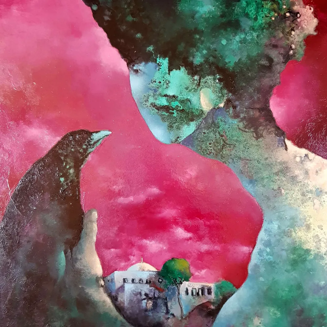 EROL PELİOĞLU — “isimsiz”, 2021 "isimsiz" eseri EROL PELİOĞLU tarafından 2021 yılında 60x60 cm ölçülerinde Tuval üzeri yağlı boya tekniği ile yapılmıştır.