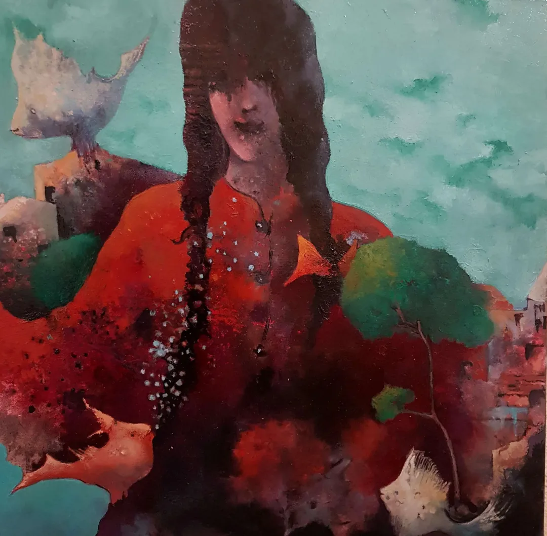 EROL PELİOĞLU — “isimsiz”, 2021 "isimsiz" eseri EROL PELİOĞLU tarafından 2021 yılında 60x60 cm ölçülerinde Tuval üzeri yağlı boya tekniği ile yapılmıştır.
