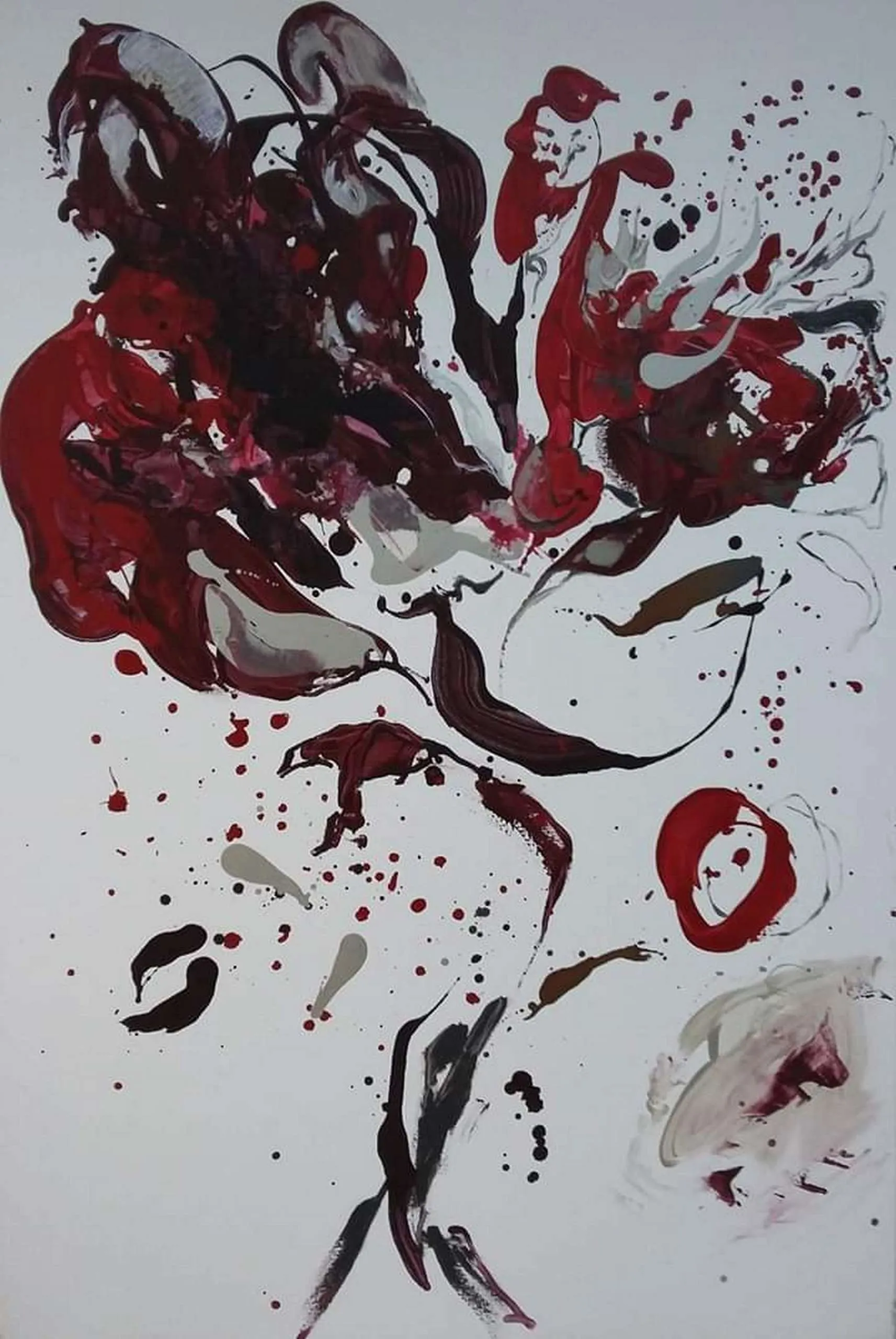 "Rose -Fragman" eseri FÜSUN ÇAĞLAYAN tarafından 2018 yılında 180x120 cm ölçülerinde Tuval üzeri akrilik boya tekniği ile yapılmıştır.