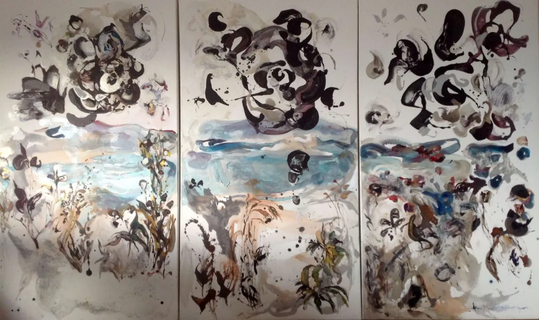 yakınlaştır "Göl Peyzajı (triptik)" eseri FÜSUN ÇAĞLAYAN tarafından 180x300 cm ölçülerinde Tuval üzeri akrilik boya tekniği ile yapılmıştır.