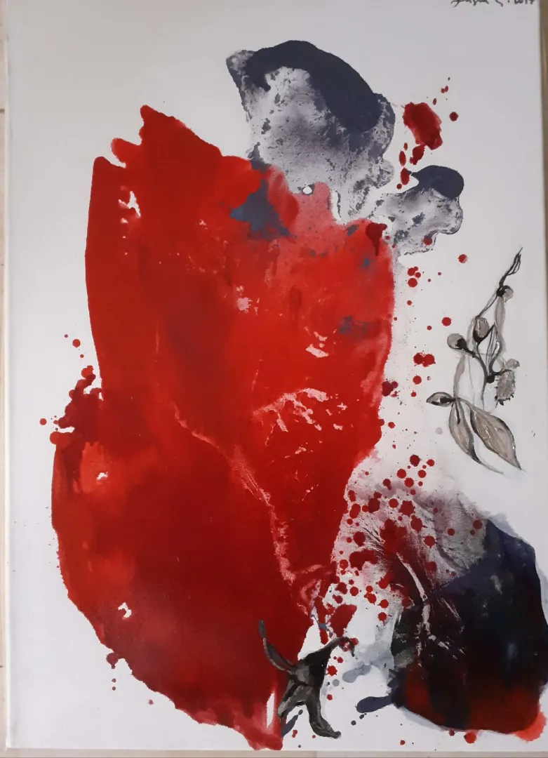yakınlaştır "Kanama" eseri FÜSUN ÇAĞLAYAN tarafından 70x50 cm ölçülerinde Tuval üzeri akrilik boya tekniği ile yapılmıştır.