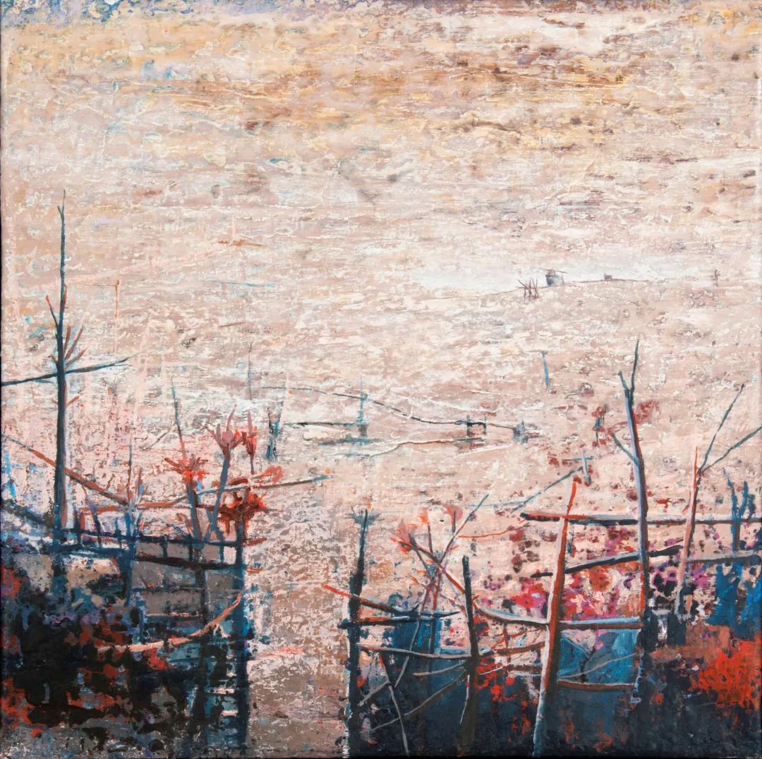 LÜTFÜ KAPLANOĞLU — “Kırlar”, 2021 "Kırlar" eseri LÜTFÜ KAPLANOĞLU tarafından 2021 yılında 65x65 cm ölçülerinde Tuval üzeri akrilik boya tekniği ile yapılmıştır.