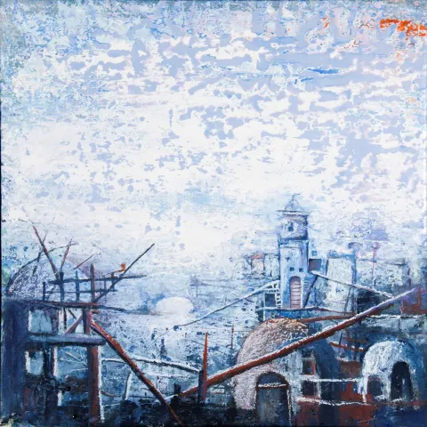 LÜTFÜ KAPLANOĞLU — “Kış”, 2021 "Kış" eseri LÜTFÜ KAPLANOĞLU tarafından 2021 yılında 65x65 cm ölçülerinde Tuval üzeri akrilik boya tekniği ile yapılmıştır.