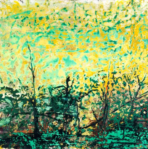 LÜTFÜ KAPLANOĞLU — “Bahar”, 2021 "Bahar" eseri LÜTFÜ KAPLANOĞLU tarafından 2021 yılında 65x65 cm ölçülerinde Tuval üzeri akrilik boya tekniği ile yapılmıştır.