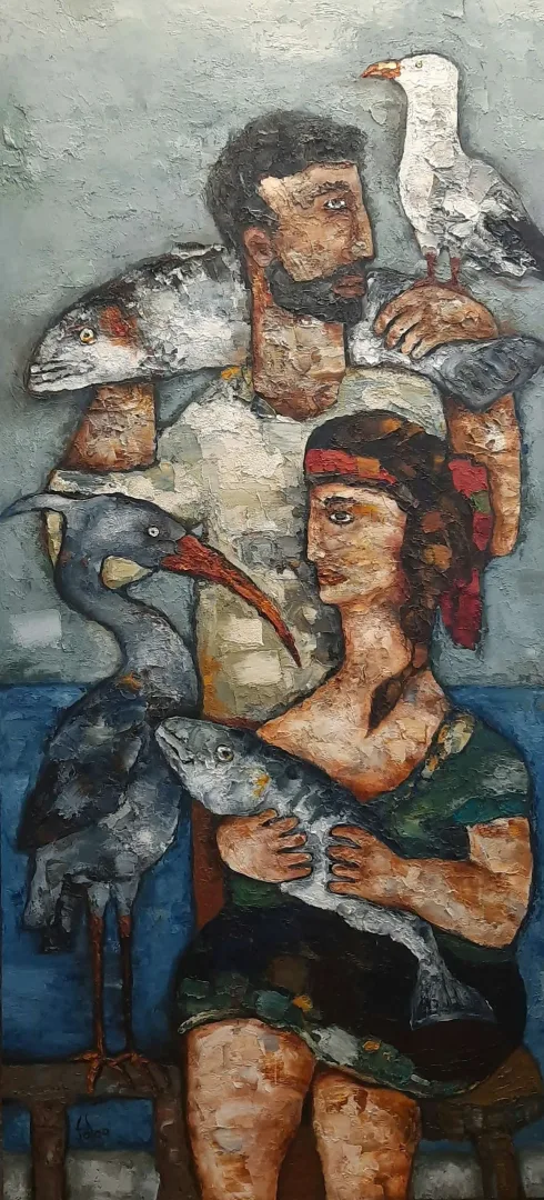 MURAT TOLGA — “isimsiz”, 2021 "isimsiz" eseri MURAT TOLGA tarafından 2021 yılında 150x70 cm ölçülerinde Tuval üzeri yağlı boya tekniği ile yapılmıştır.