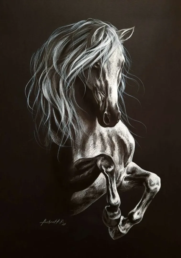 "İsimsiz" eseri BEHZAT FEYZULLAH tarafından 50x33,5 cm ölçülerinde Kağıt üzeri yağlı pastel + guaj + kalem tekniği ile yapılmıştır.