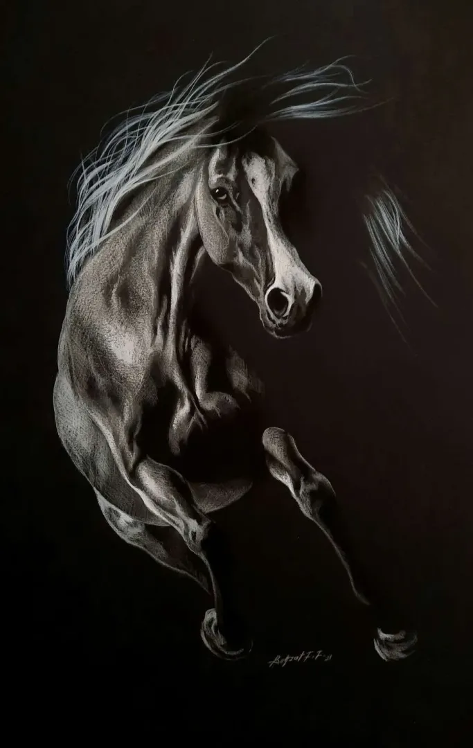 yakınlaştır "İsimsiz" eseri BEHZAT FEYZULLAH tarafından 50x33,5 cm ölçülerinde Kağıt üzeri yağlı pastel + guaj + kalem tekniği ile yapılmıştır.