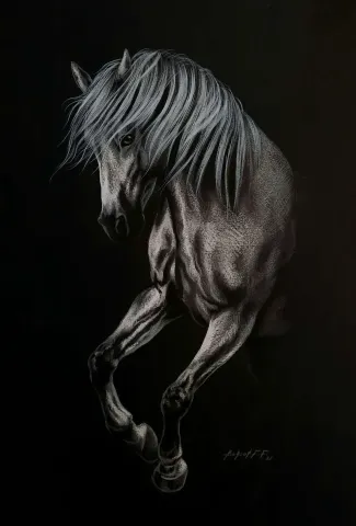 "İsimsiz" eseri BEHZAT FEYZULLAH tarafından 50x33,5 cm ölçülerinde Kağıt üzeri yağlı pastel + guaj + kalem tekniği ile yapılmıştır.
