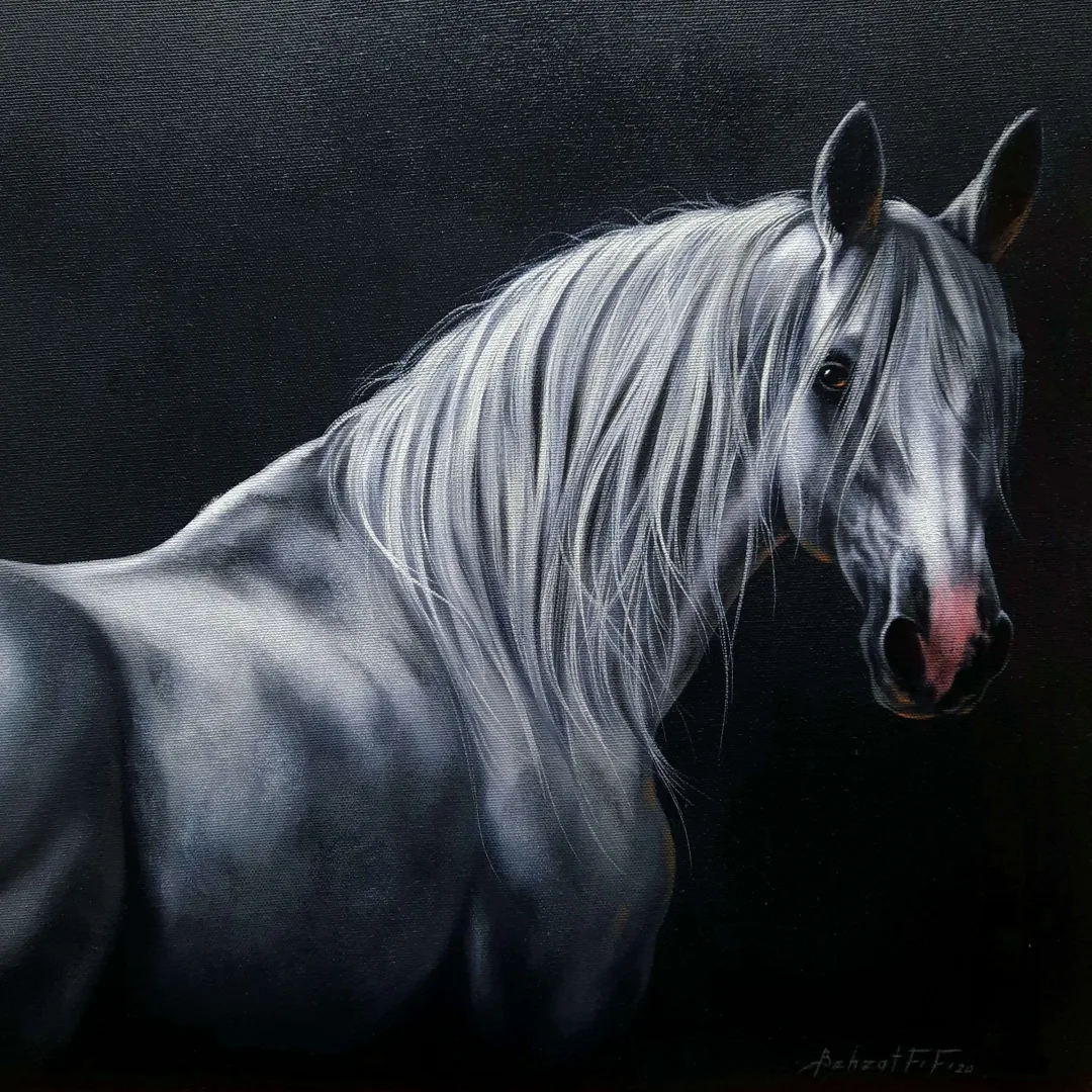yakınlaştır "İsimsiz" eseri BEHZAT FEYZULLAH tarafından 2020 yılında 40x40 cm ölçülerinde Tuval üzeri yağlı boya tekniği ile yapılmıştır.