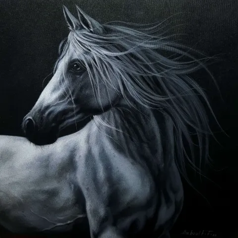 "İsimsiz" eseri BEHZAT FEYZULLAH tarafından 2020 yılında 40x40 cm ölçülerinde Tuval üzeri yağlı boya tekniği ile yapılmıştır.