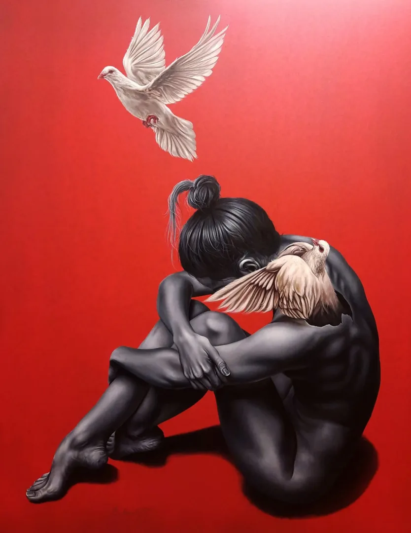 yakınlaştır "Hope ( Umut )" eseri BEHZAT FEYZULLAH tarafından 2021 yılında 150x120 cm ölçülerinde Tuval üzeri yağlı boya tekniği ile yapılmıştır.