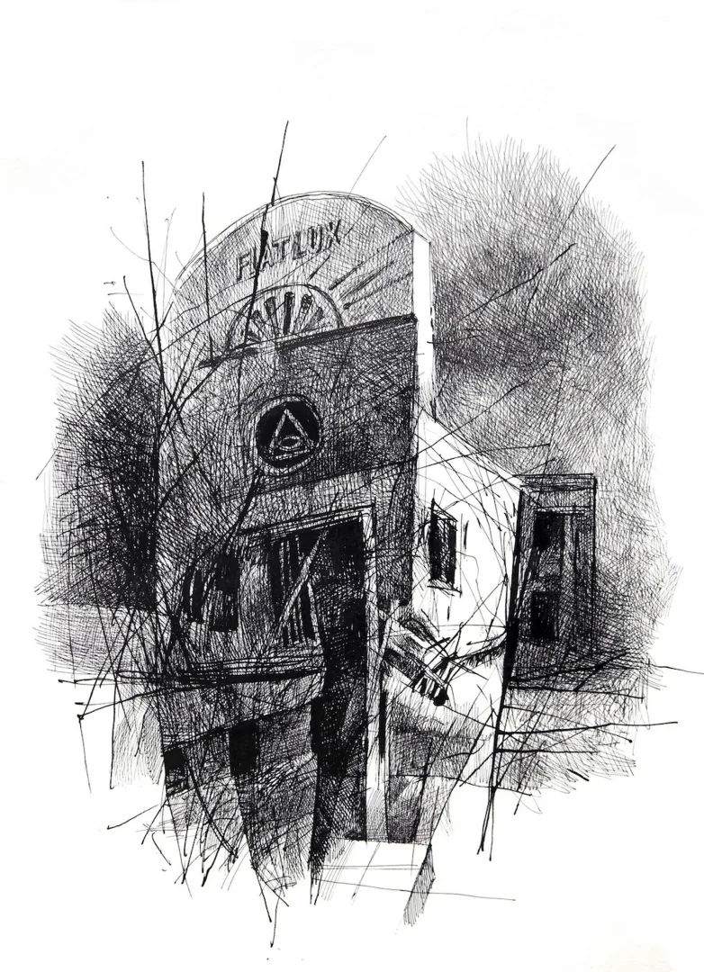 "Villa Illuminati (Eksiklopedi serisi)" eseri COŞKUN SAMİ tarafından 2007 yılında 27x35 cm ölçülerinde Kağıt üzeri mürekkep tekniği ile yapılmıştır.