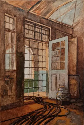 "Envanter-II" eseri COŞKUN SAMİ tarafından 2015 yılında 50x35 cm ölçülerinde Tuval üzeri yağlı boya tekniği ile yapılmıştır.