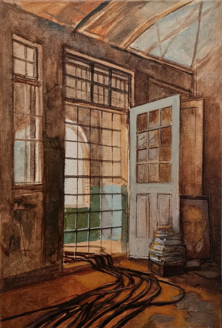 yakınlaştır "Envanter-II" eseri COŞKUN SAMİ tarafından 2015 yılında 50x35 cm ölçülerinde Tuval üzeri yağlı boya tekniği ile yapılmıştır.