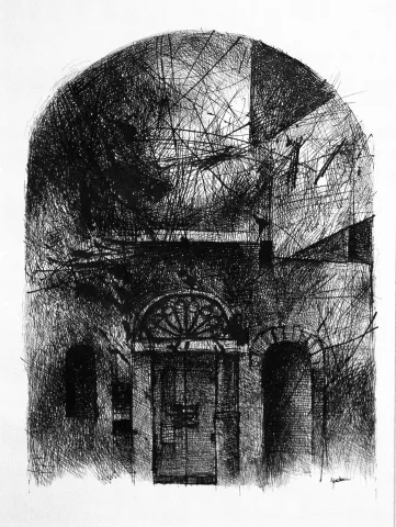 "Mösyö Jakın RuÌˆyası (Eksiklopedi serisi)" eseri COŞKUN SAMİ tarafından 2007 yılında 27x35 cm ölçülerinde Kağıt üzeri mürekkep tekniği ile yapılmıştır.