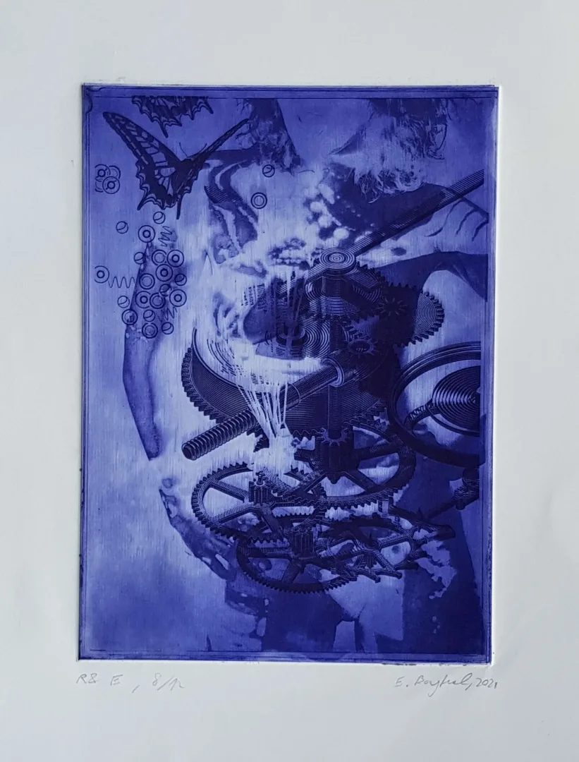 EMRE BAYKAL — “İsimsiz”, 2021 "İsimsiz" eseri EMRE BAYKAL tarafından 2021 yılında 30x22 cm ölçülerinde Gravür tekniği ile yapılmıştır.