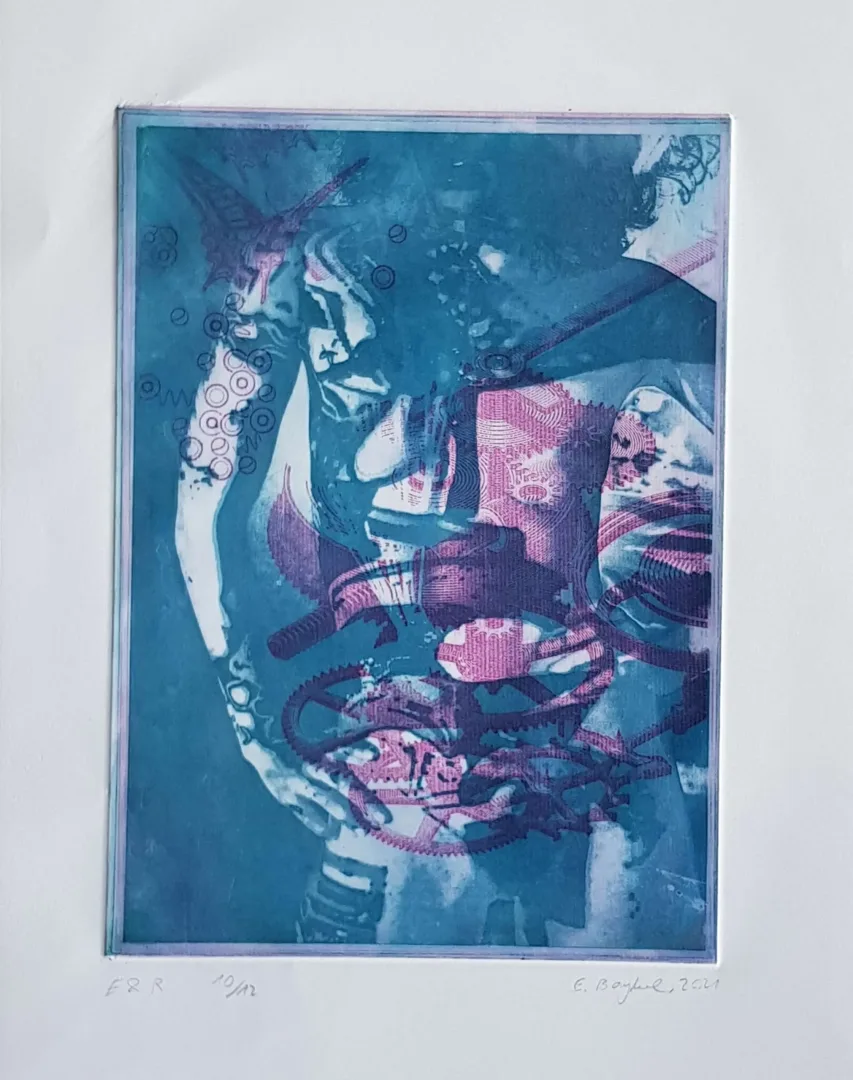 EMRE BAYKAL — “İsimsiz”, 2021 "İsimsiz" eseri EMRE BAYKAL tarafından 2021 yılında 31x27 cm ölçülerinde Gravür tekniği ile yapılmıştır.