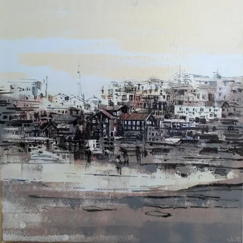 "Göl evi" eseri AYHAN ÇETİN tarafından 2021 yılında 40x40 cm ölçülerinde Tuval üzeri akrilik boya tekniği ile yapılmıştır.