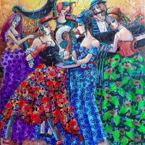 Bu eser DERYA YILDIZ tarafından 2021 yılında 40x40 cm ölçülerinde Tuval üzeri yağlı boya tekniği ile yapılmıştır.