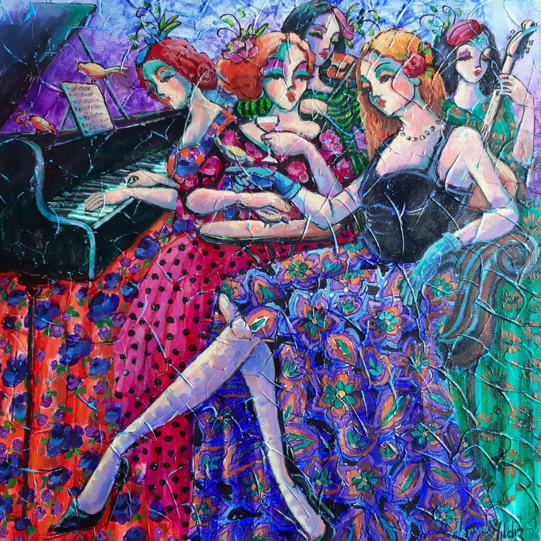 Bu eser DERYA YILDIZ tarafından 2021 yılında 40x40 cm ölçülerinde Tuval üzeri yağlı boya tekniği ile yapılmıştır.