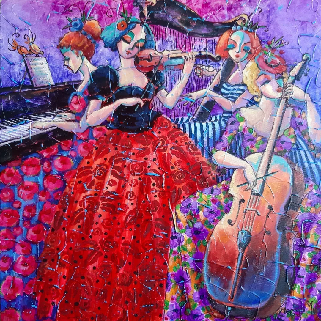 Bu eser DERYA YILDIZ tarafından 2021 yılında 40x40 cm ölçülerinde Tuval üzeri yağlı boya tekniği ile yapılmıştır.