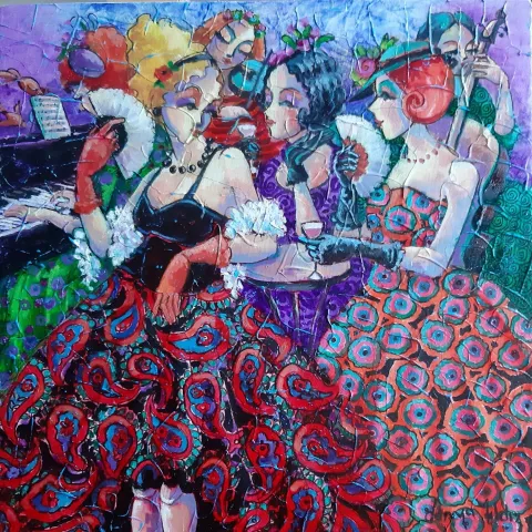 Bu eser DERYA YILDIZ tarafından 2021 yılında 40x40 cm ölçülerinde Tuval üzeri yağlı boya tekniği ile yapılmıştır.