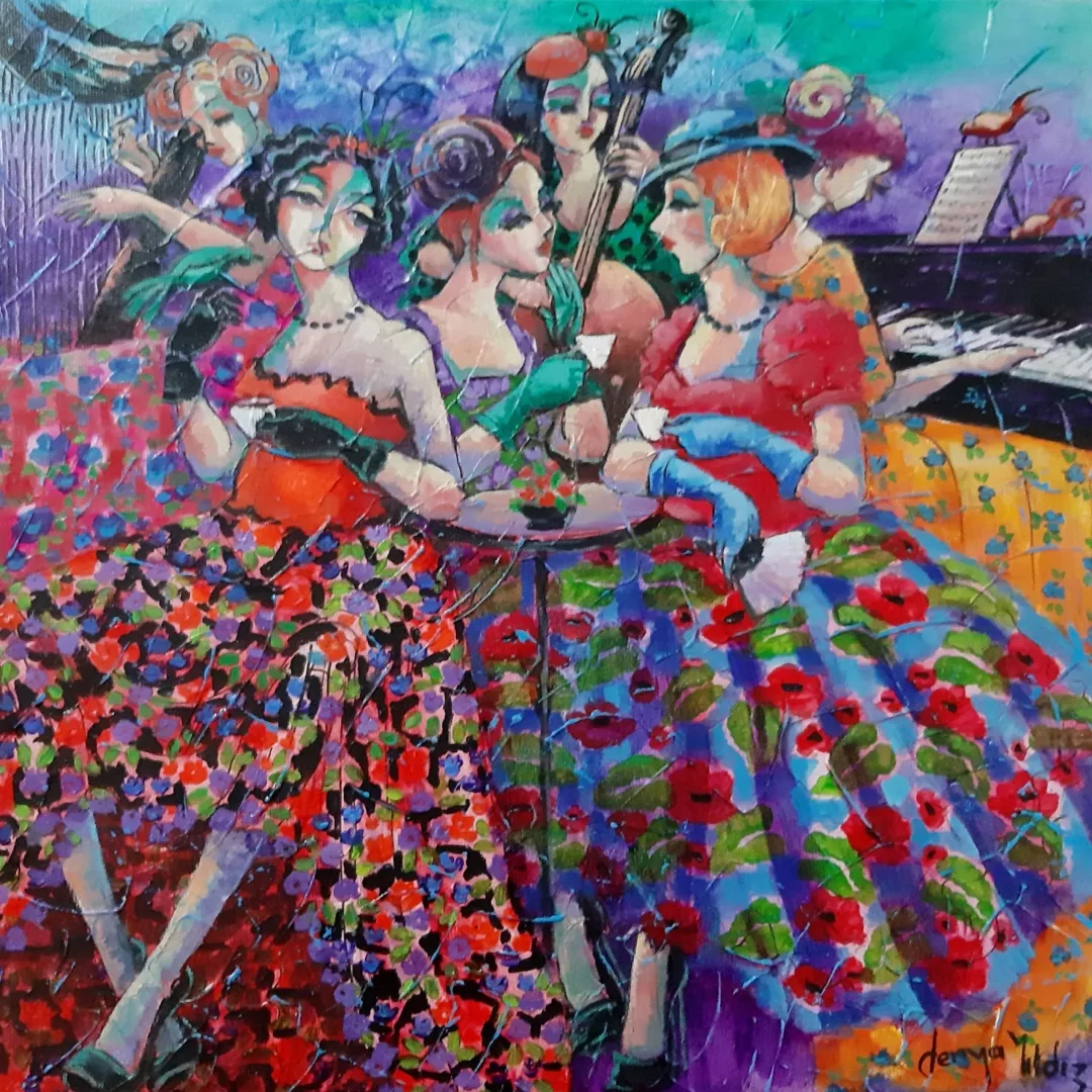 Bu eser DERYA YILDIZ tarafından 2021 yılında 40x40 cm ölçülerinde Tuval üzeri yağlı boya tekniği ile yapılmıştır.
